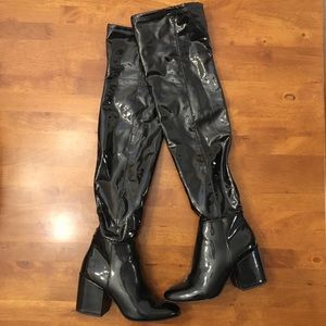 Aldo Patent Leather Boots